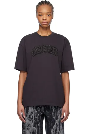 Ganni Black Heavy Cotton Drop Shoulder 