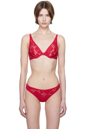 Yasmine Eslami Red Zoe Plunge Bra