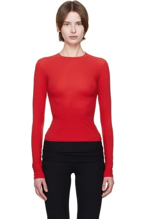 SKIMS Red Fits Everybody Long Sleeve T-shirt