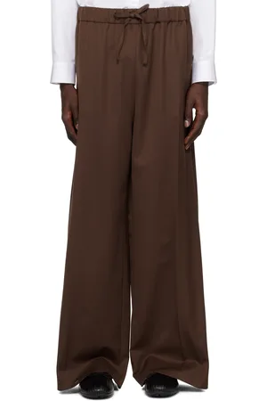 Simone Rocha Brown Wide Leg Drawstring Trousers
