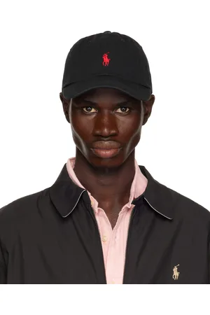 Ralph Lauren Black Cotton Chino Ball Cap