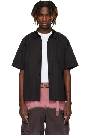 SACAI Black Cotton Poplin Shirt