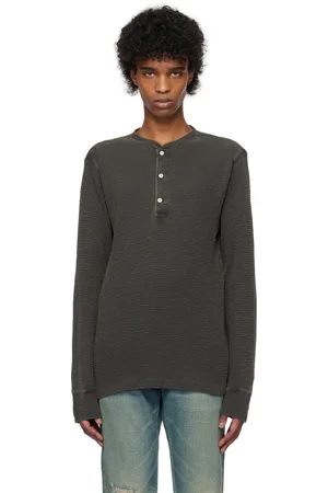 Ralph Lauren Black Waffle-Knit Henley