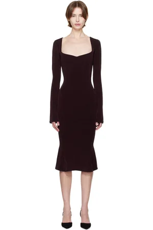 Mirror Palais Burgundy Cindy Supermodel Midi Dress