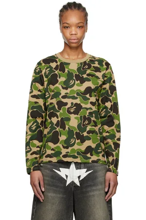 BAPE Khaki ABC Camo L/S T-shirt