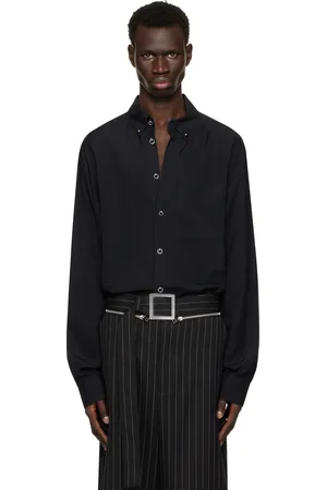 MUGLER Black Pierced Shirt