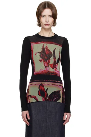 Jean Paul Gaultier Black Flowers Cadres T-shirt