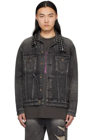 We11 Done Belted Collar Denim Jacket