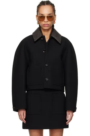 Bottega Veneta Black Cotton Cropped Jacket