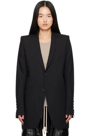 Rick Owens Black Hollywood Dirt Tailored LS Blazer