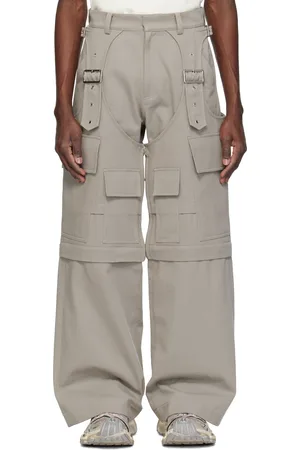 We11 Done Gray Detachable Layered Cargo Pants