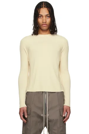 Rick Owens Off-White Hollywood Ribbed Geo Sweater