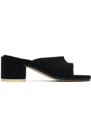 Maison Margiela Black Scuba Lyrca Heeled Sandals