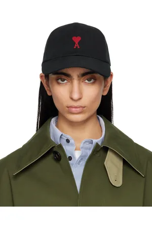 Ami Black Cotton Ami de Coeur Embroidery Cap