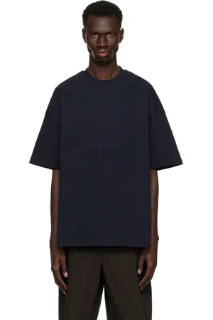 Jil Sander Navy Logo Flag Shoulder T-shirt