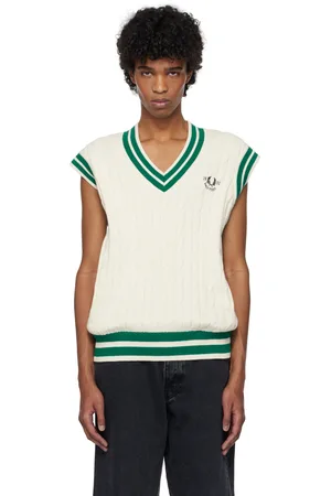 Fred Perry Off-White Cable Knit Tennis Vest