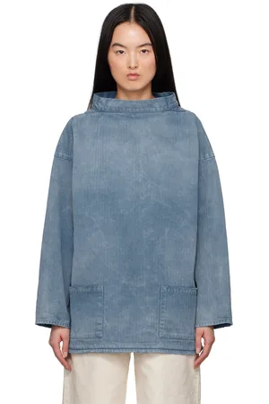 Maison Margiela Blue Raw Edge Blouse