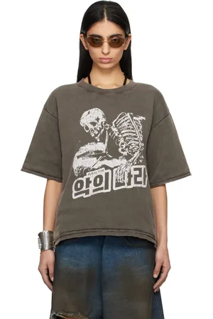 LU’U DAN Gray Wadded T-shirt