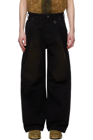 WOOYOUNGMI Black 3D Wide Jeans