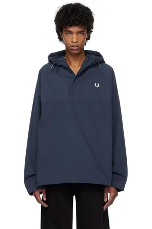 Fred Perry Blue Overhead Smock Jacket