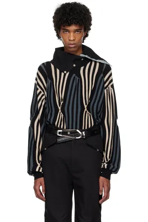 Kiko Kostadinov Black & Beige Solix Sweater