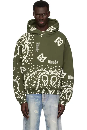 Rhude Khaki Bandana Print Hoodie