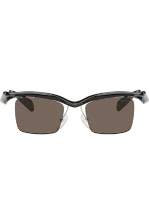 Prada Black Twisted Frame Square Sunglasses