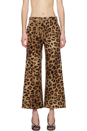Chloé Brown Cropped Bootcut Trousers