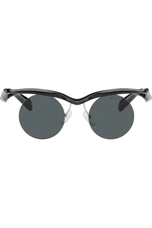 Prada Black Twisted Frame Circle Sunglasses
