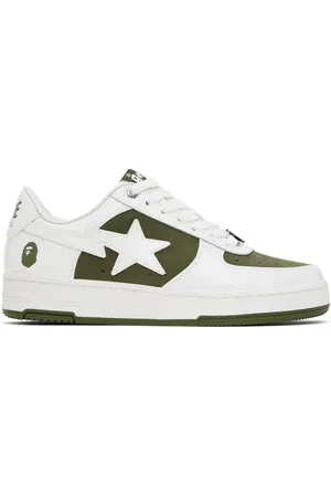 BAPE White & Khaki STA #6 Sneakers