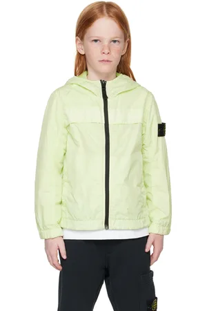 Stone Island Kids Green Logo Patch Jacket