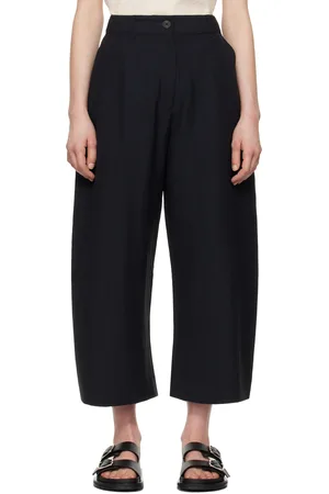 STUDIO NICHOLSON Navy Chalco Trousers