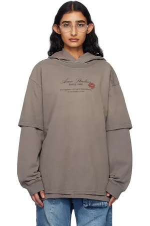 Acne Studios Gray Double-Layered Hoodie