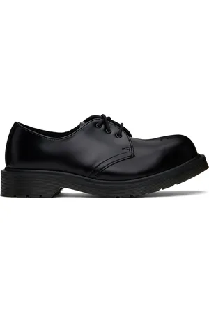 Dr. Martens Black 1461 Analine Leather Steel Toe Derbys