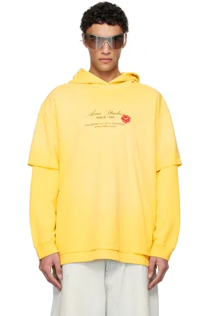 Acne Studios Yellow Double-Layered Hoodie