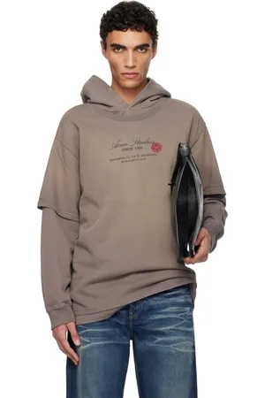 Acne Studios Gray Double-Layered Hoodie
