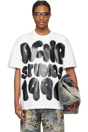 Acne Studios White Relaxed Fit Logo T-shirt