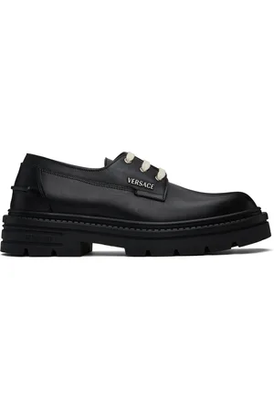 VERSACE Black Adriano Lace-Up Derbys