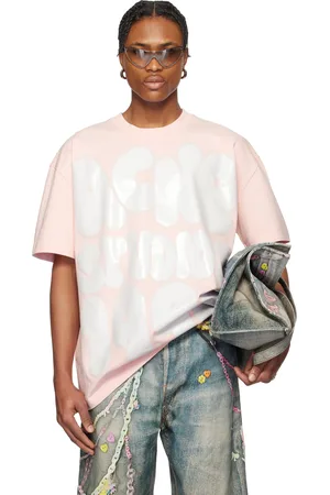 Acne Studios Pink Relaxed Fit Logo T-shirt