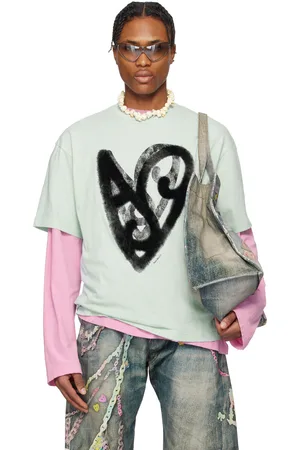 Acne Studios Green Printed T-shirt