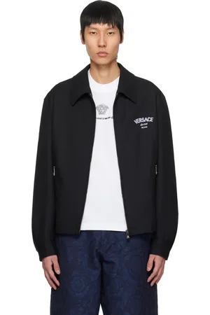 VERSACE Black Medusa Gallery Wool Blouson Jacket