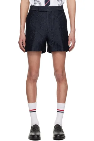 Thom Browne Navy Olympic Matelassé Chino Shorts