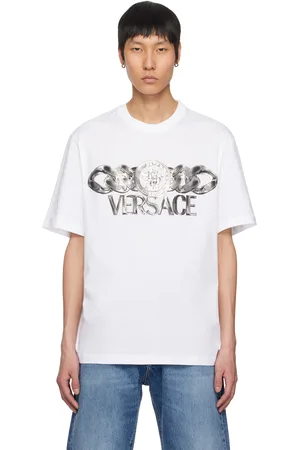 VERSACE White Medusa On Chain T-shirt