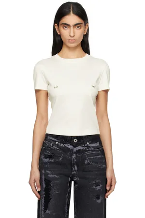 MUGLER White Pierced Baby T-shirt