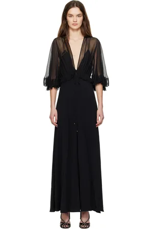 Chloé Black V-Neck Maxi Dress