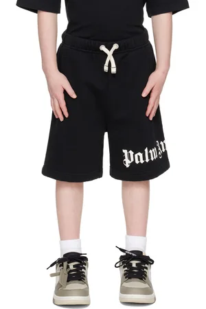 Palm Angels Kids Black Logo Shorts