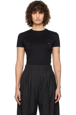 MUGLER Black Pierced Baby T-shirt