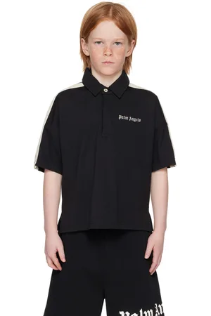 Palm Angels Kids Black Track Polo