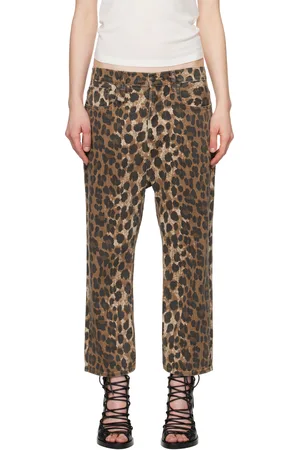 R13 Brown Tailored Drop Jeans