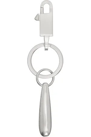Rick Owens Silver Hollywood Teardrop Keychain